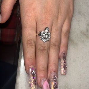 Silver 925, Sacred heart, adjustable